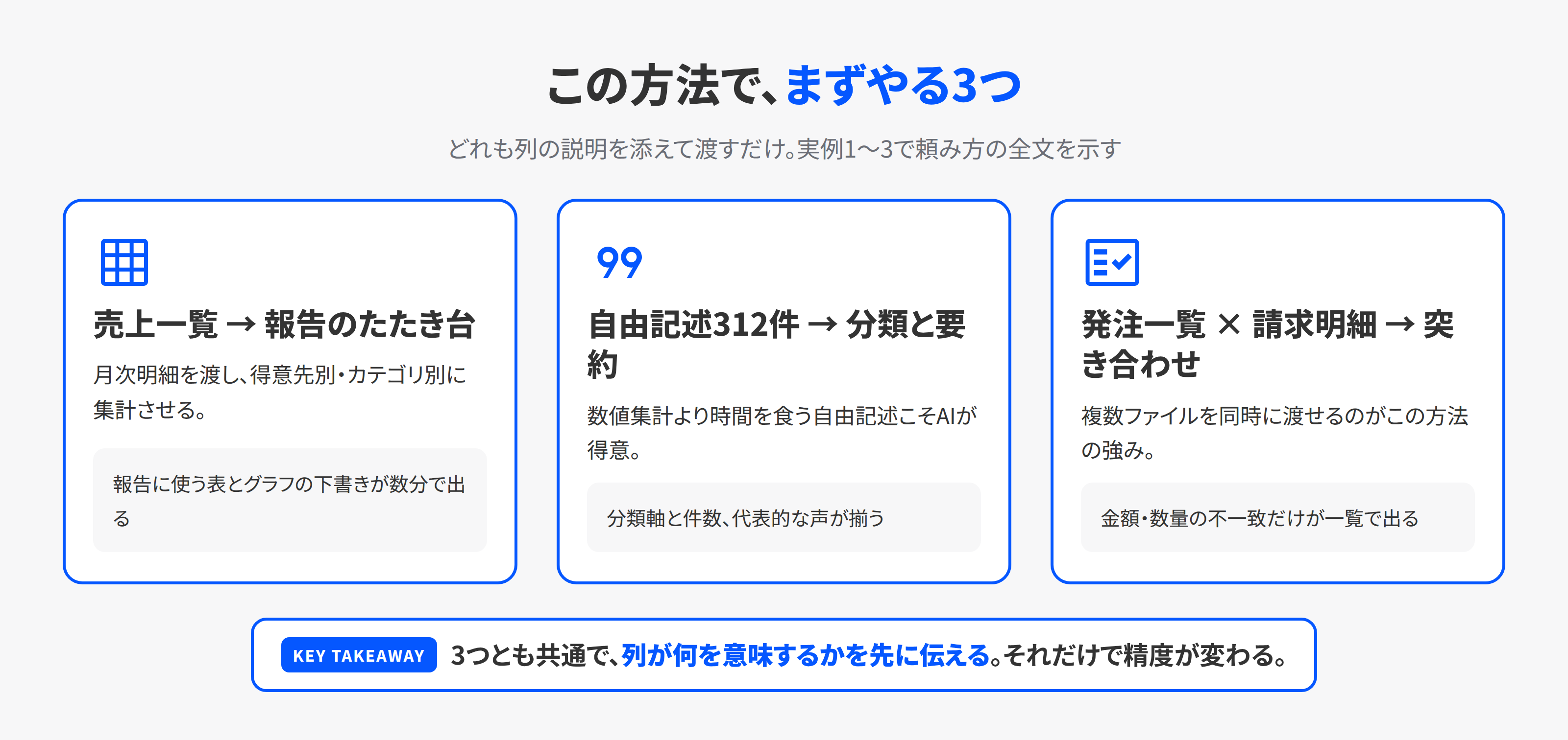 ファイルを渡して分析させる方法でよくやる3つの実例
