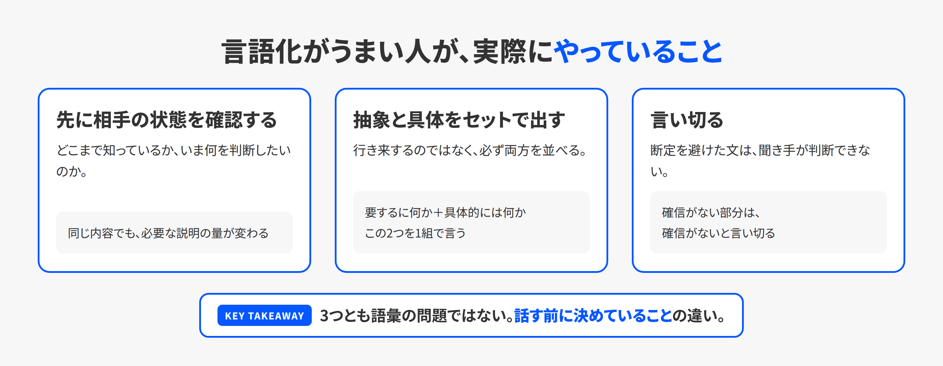 言語化がうまい人がやっている3つのこと